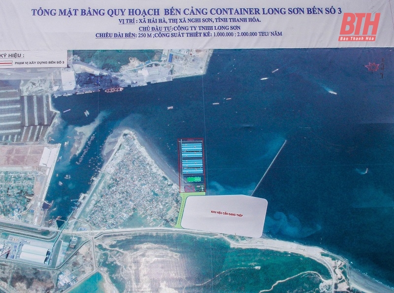Mặt bằng quy hoạch bến số 3, Cảng container Long Sơn.