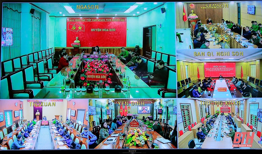 Điểm cầu các địa phương trong tỉnh.