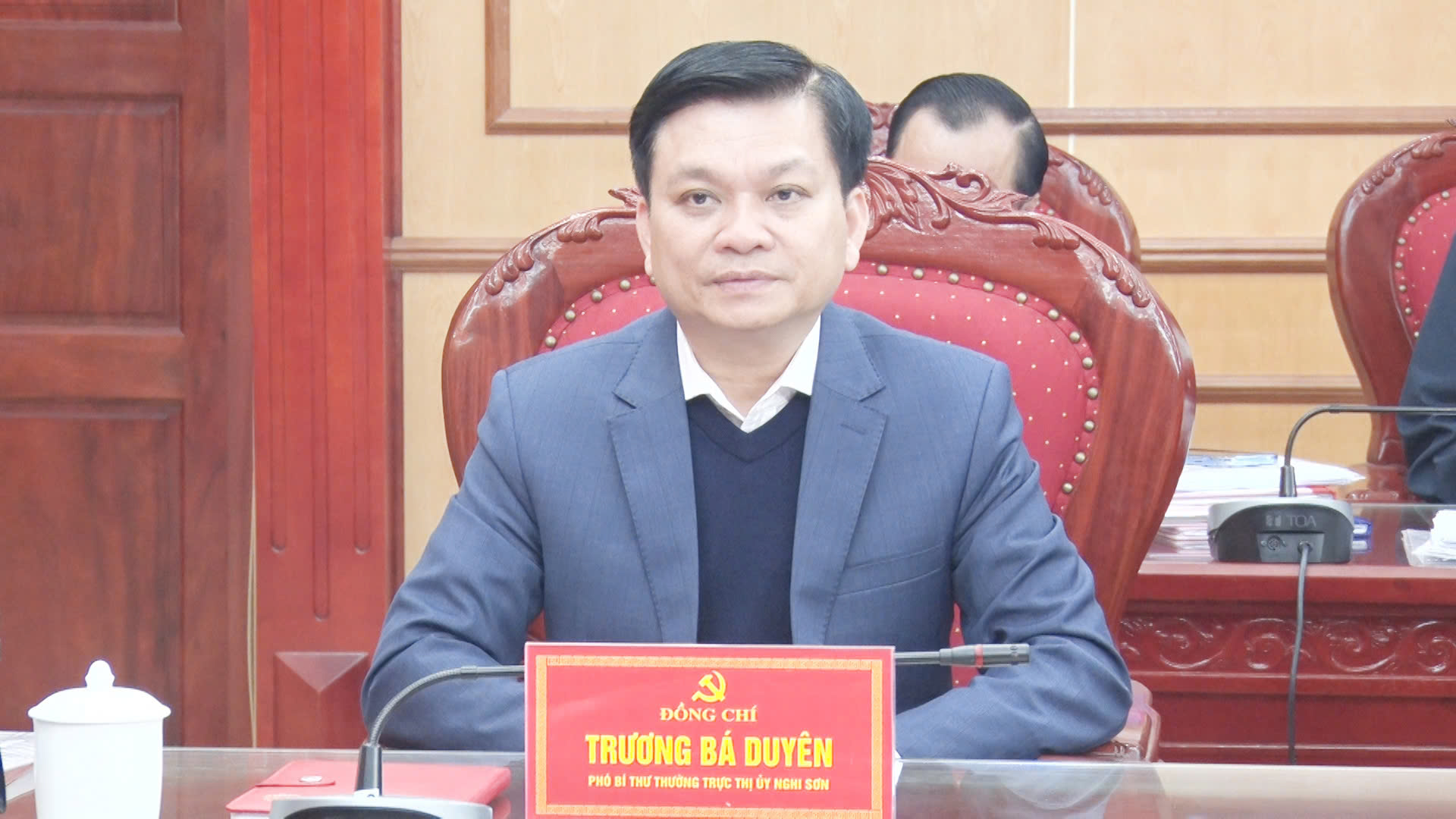 Đồng chí Trương Bá Duyên, Phó Bí thư Thường trực Thị ủy dự hội nghị