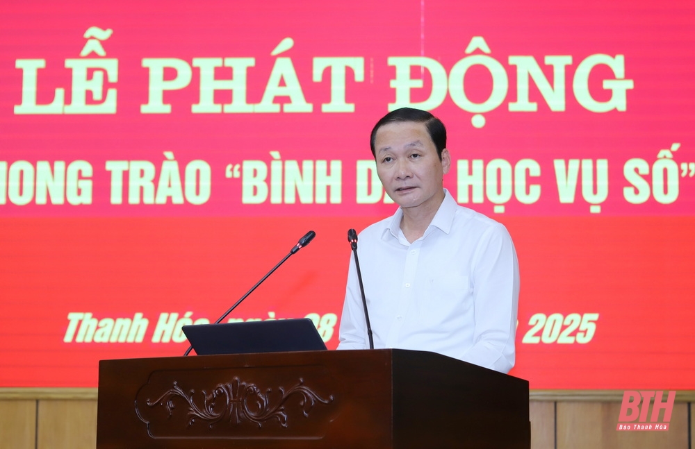 Chủ tịch UBND tỉnh Đỗ Minh Tuấn phát động phong trào “Bình dân học vụ số” trên địa bàn tỉnh.