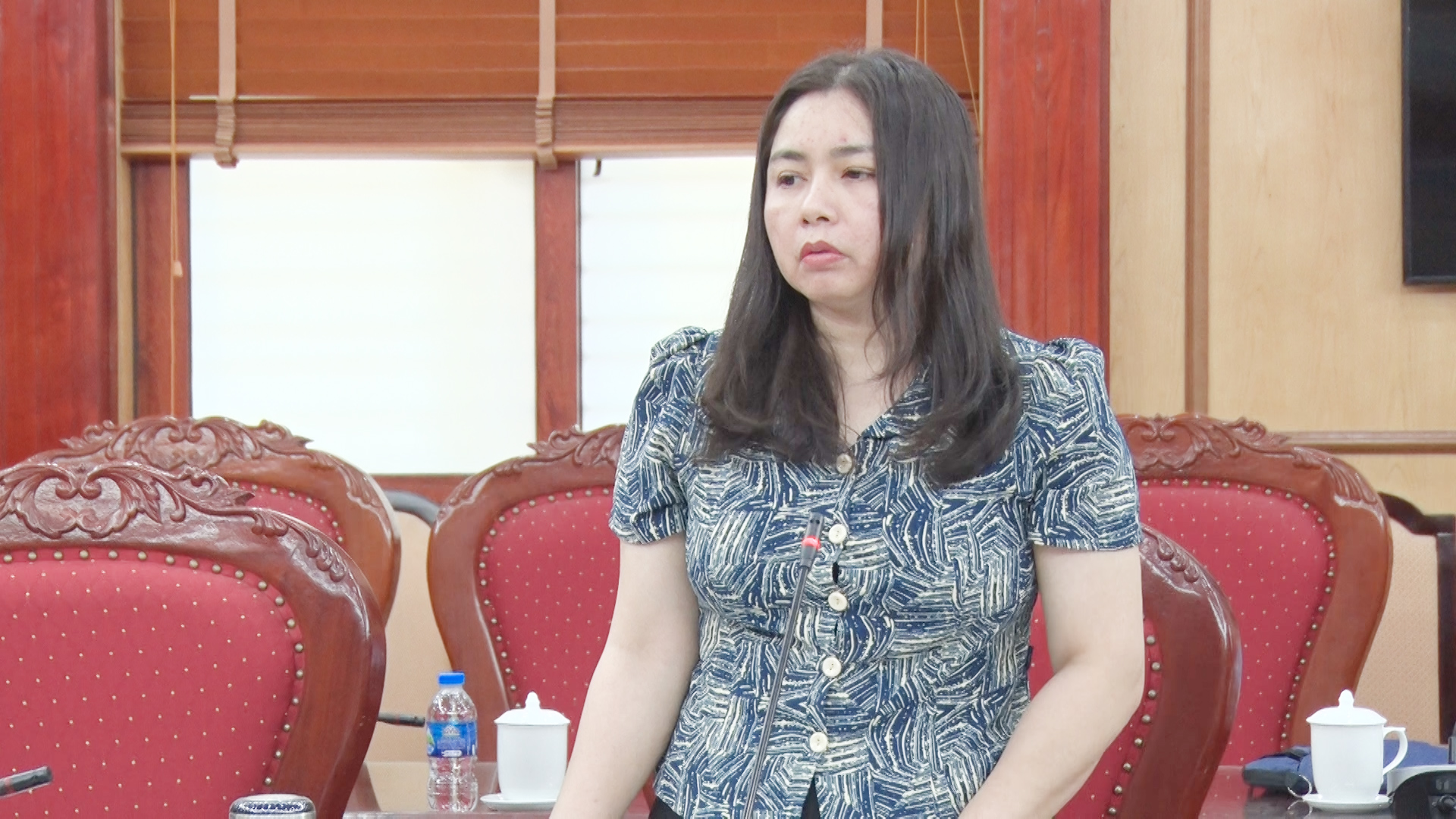 Lãnh đạo LĐLĐ thị xã phát biểu tại hội nghị