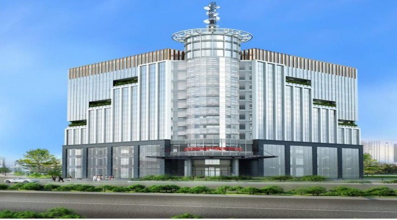 Tòa nhà công nghệ thông tin tỉnh Thanh Hóa 12 tầng sẽ là Trung tâm dữ liệu, an toàn, an ninh mạng và Trung tâm Giám sát, Điều hành Đô thị thông minh của tỉnh. (Ảnh: vietnamconstruction)