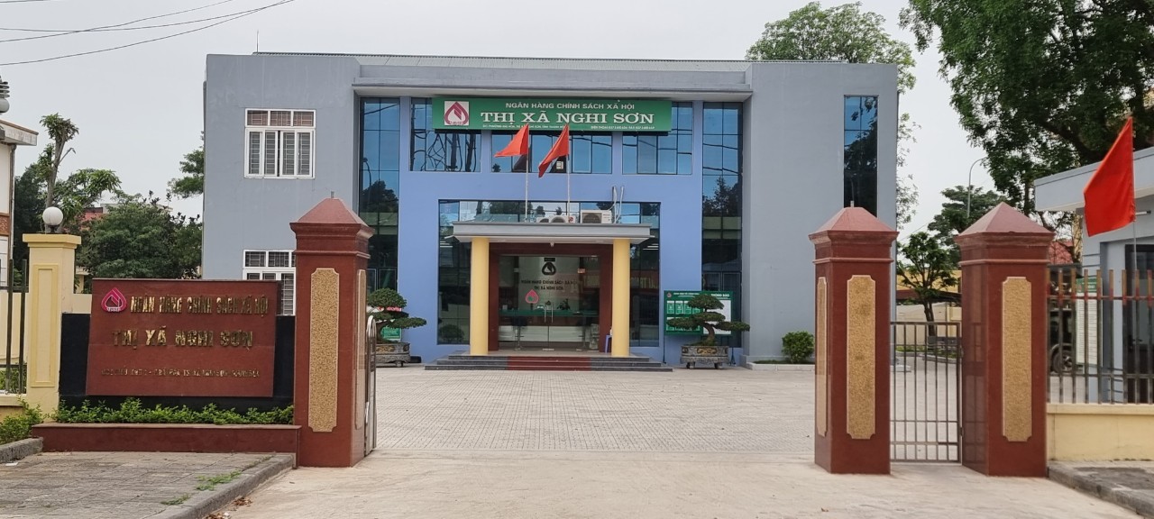 Trụ sở giao dịch Ngân hàng chính sách xã hội thị xã Nghi Sơn.