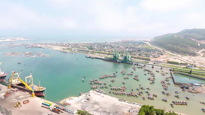Khu vực Cảng nước sâu Nghi Sơn.