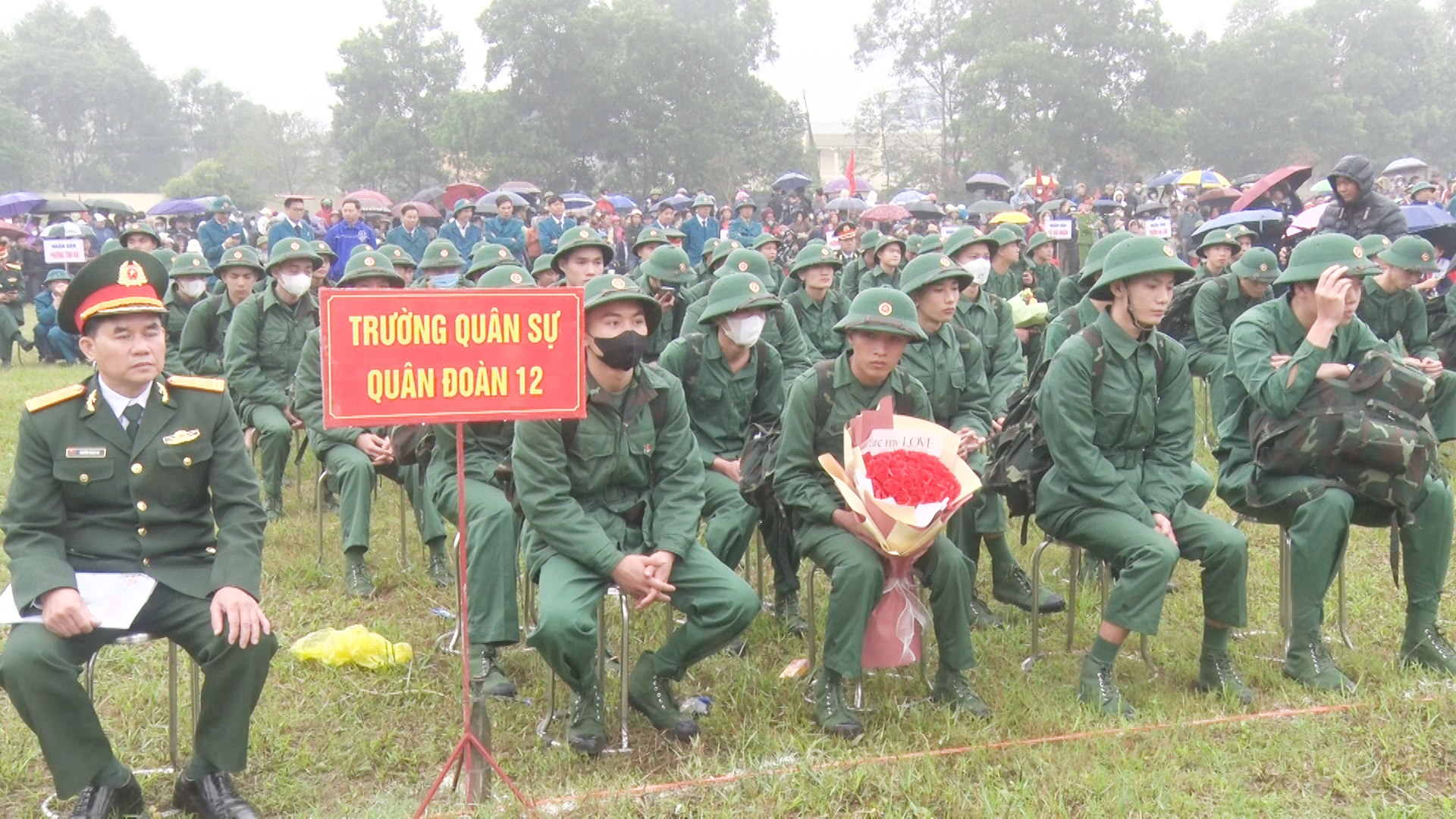 Hình ảnh tại lễ giao nhận quân